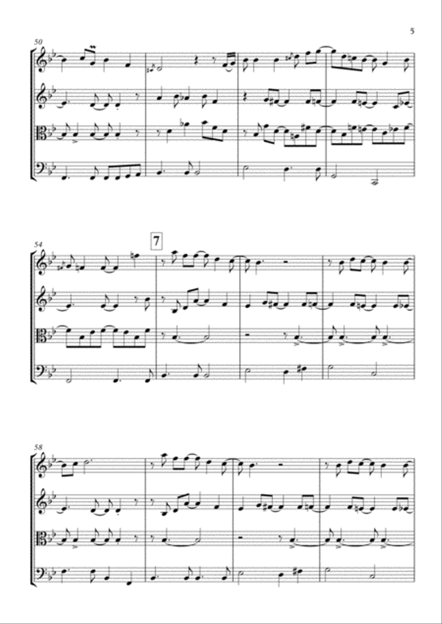 Don't Know Why Don't Know Why String Quartet scores gallery preview page 6