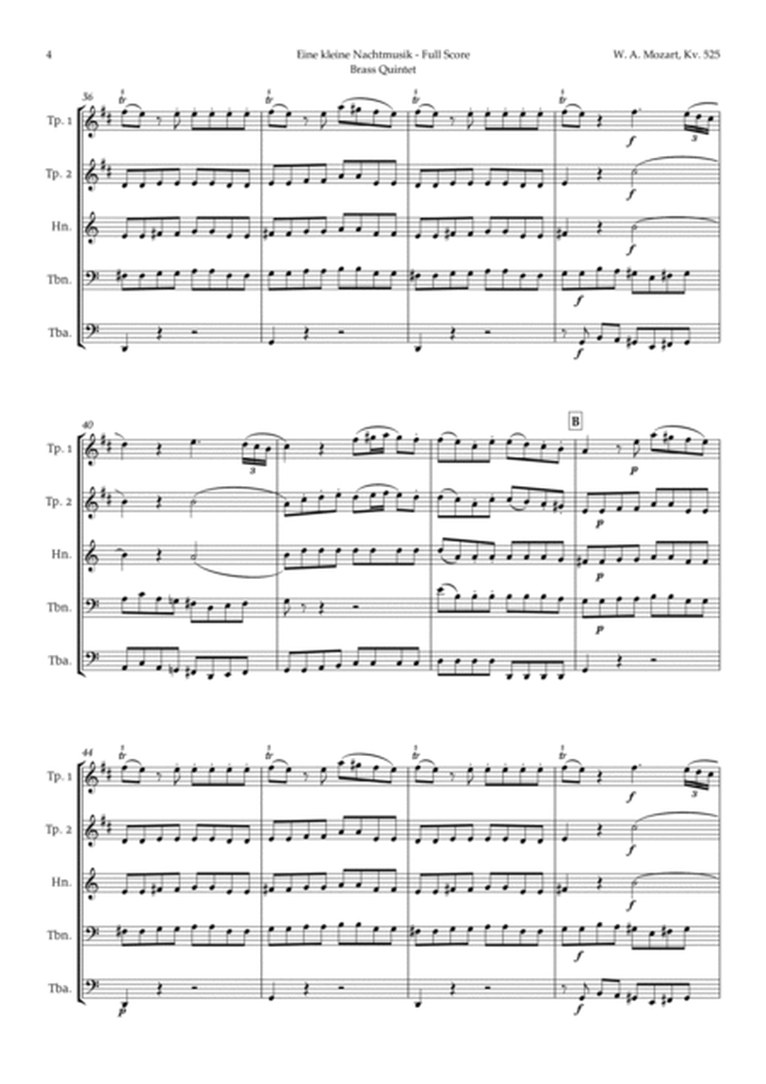 Eine kleine Nachtmusik by Mozart for Brass Quintet image number null
