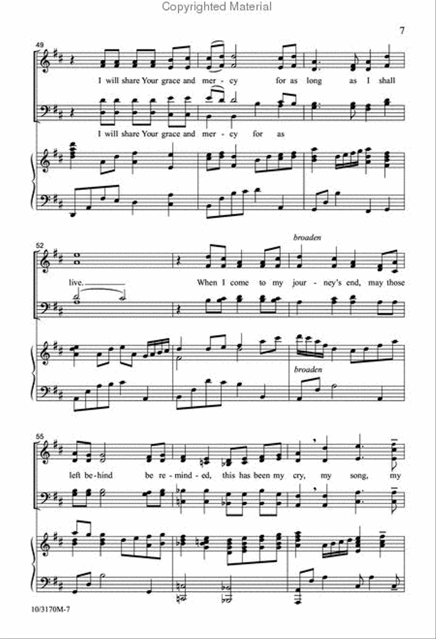 Make My Life an Alleluia 4-Part scores gallery preview page 7