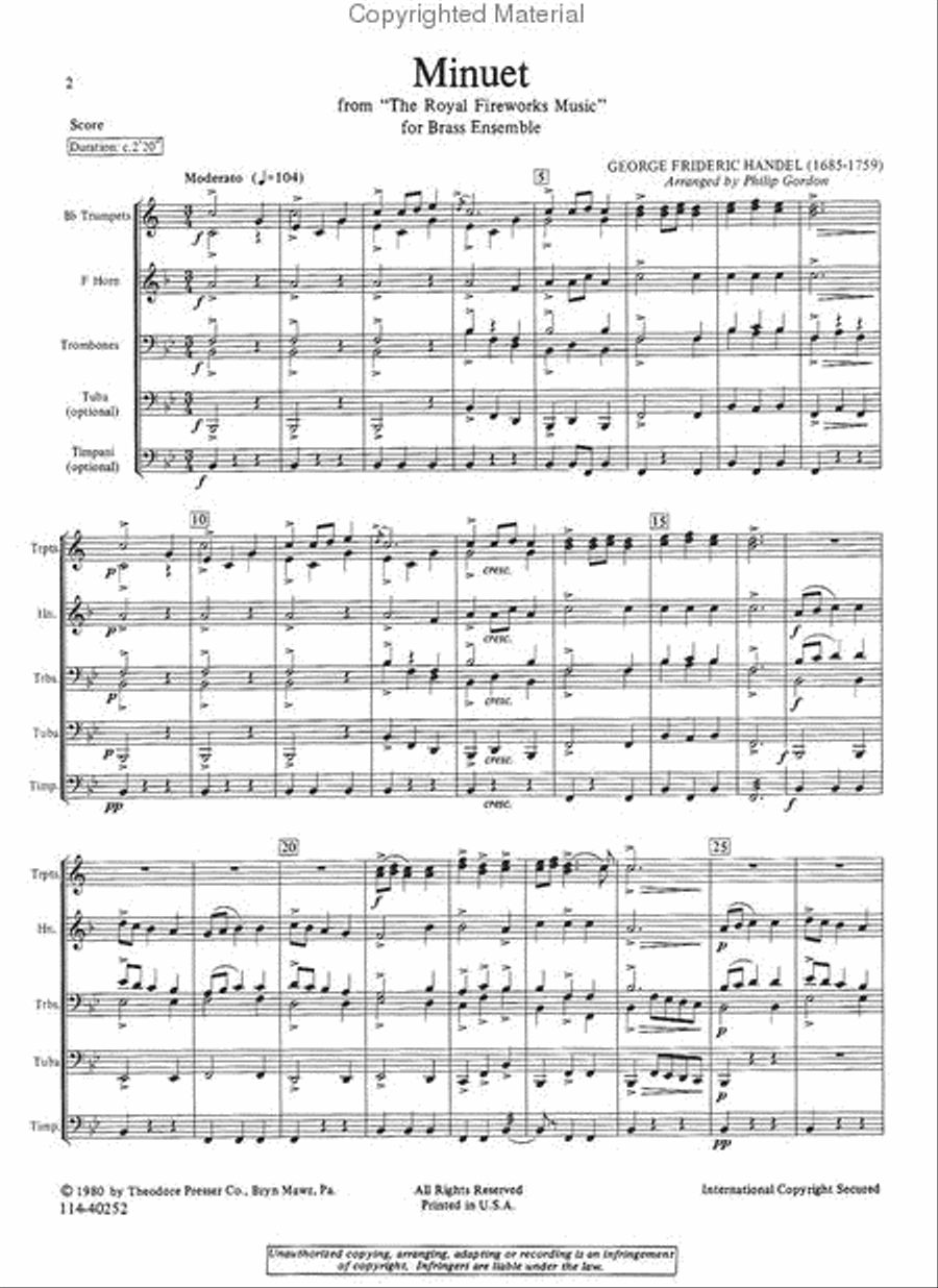 Minuet From 