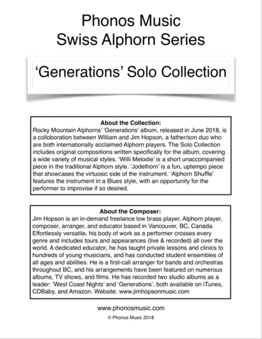 'Generations' Solo Collection Small Ensemble scores gallery preview page 2