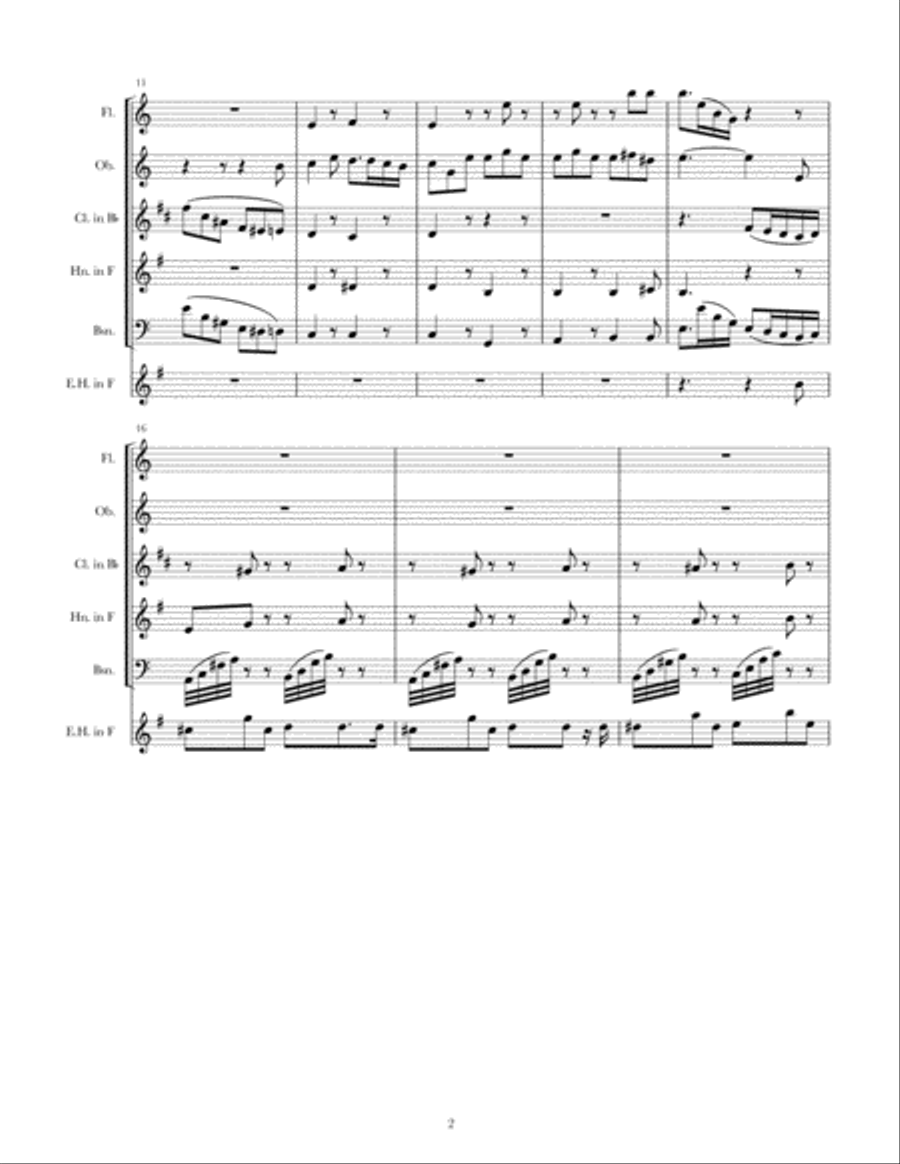 The Weathervane arr for Wind Ensemble Woodwind Ensemble scores gallery preview page 2