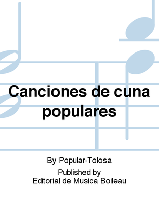Book cover for Canciones de cuna populares