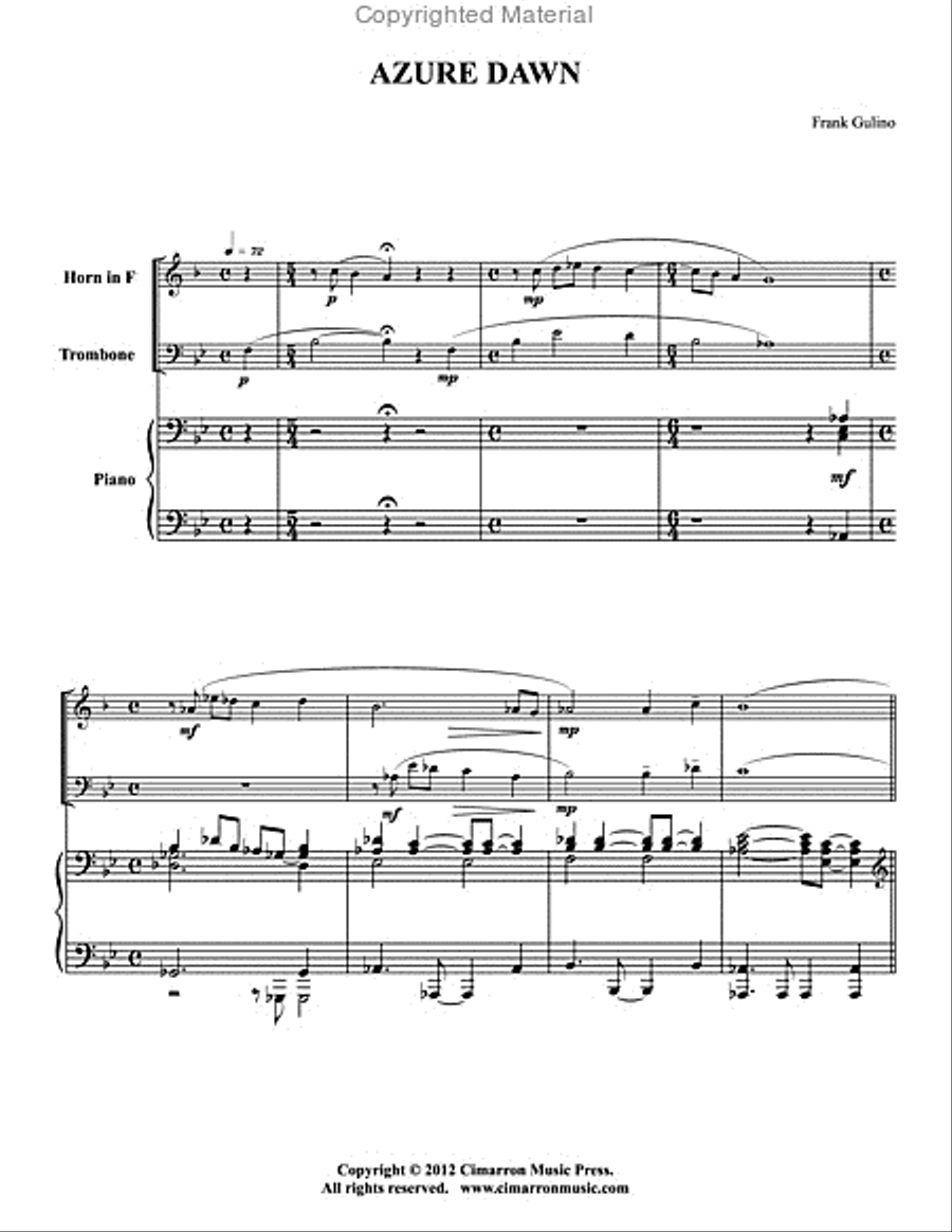 Azure Dawn Horn scores gallery preview page 2