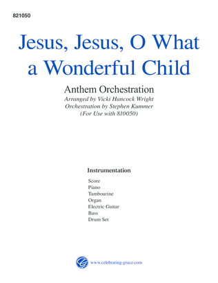 Book cover for Jesus, Jesus, O What a Wonderful Child Orchestration (Digital)