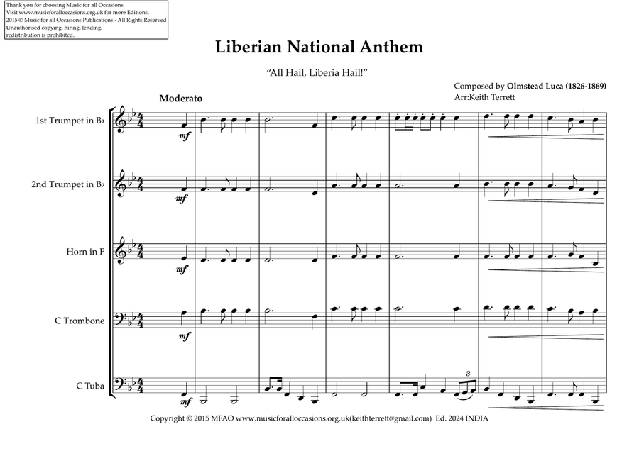 Liberian National Anthem 