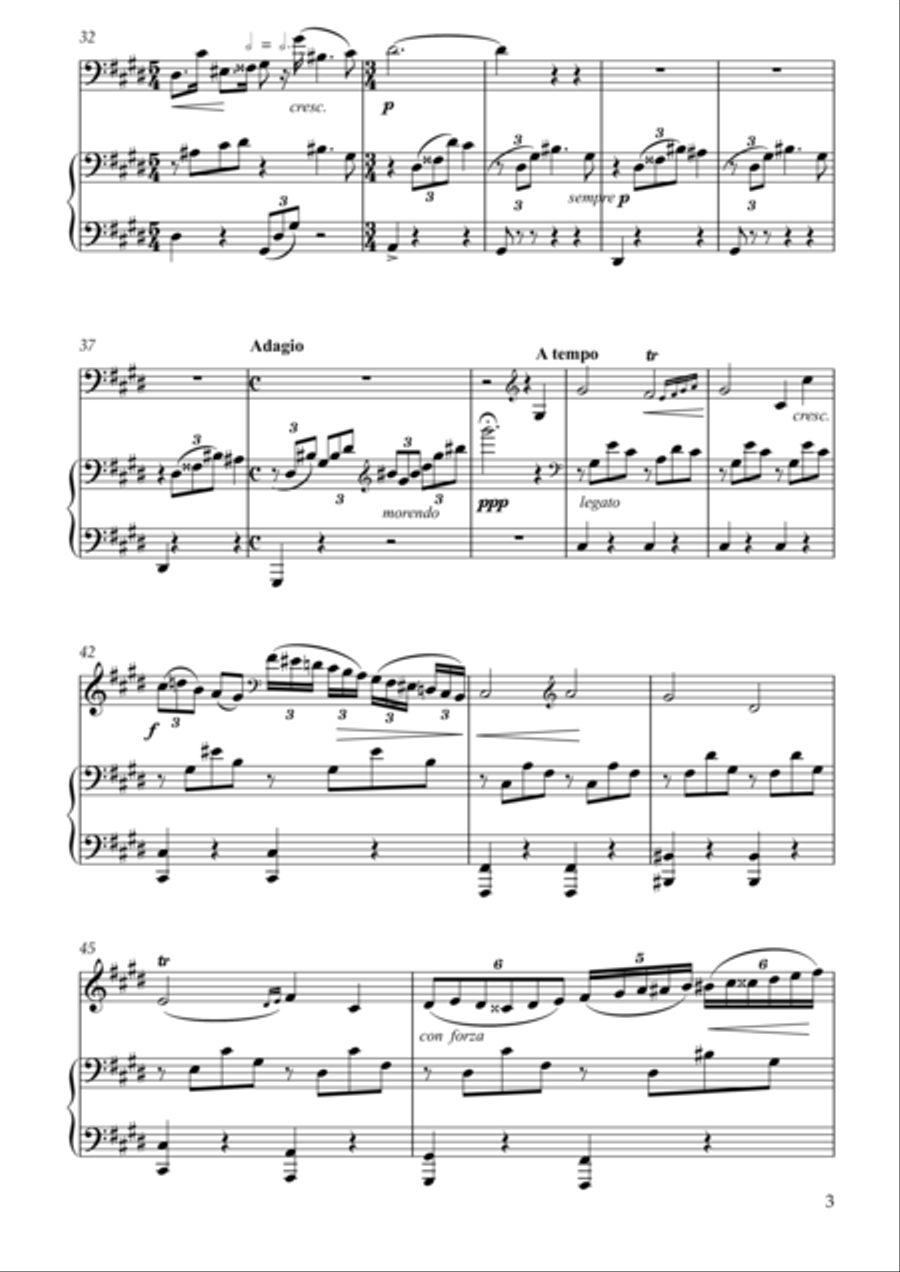 Nocturne in C# Minor Op. Poth (KK IVa-11/BI-49) for Violoncello & Piano Piano scores gallery preview page 3