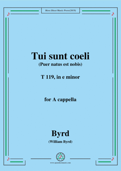 Byrd-Tui sunt coeli,T 119,in e minor,for A cappella image number null