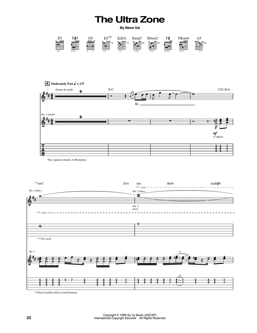 The Ultra Zone Acoustic Guitar scores gallery preview page 1
