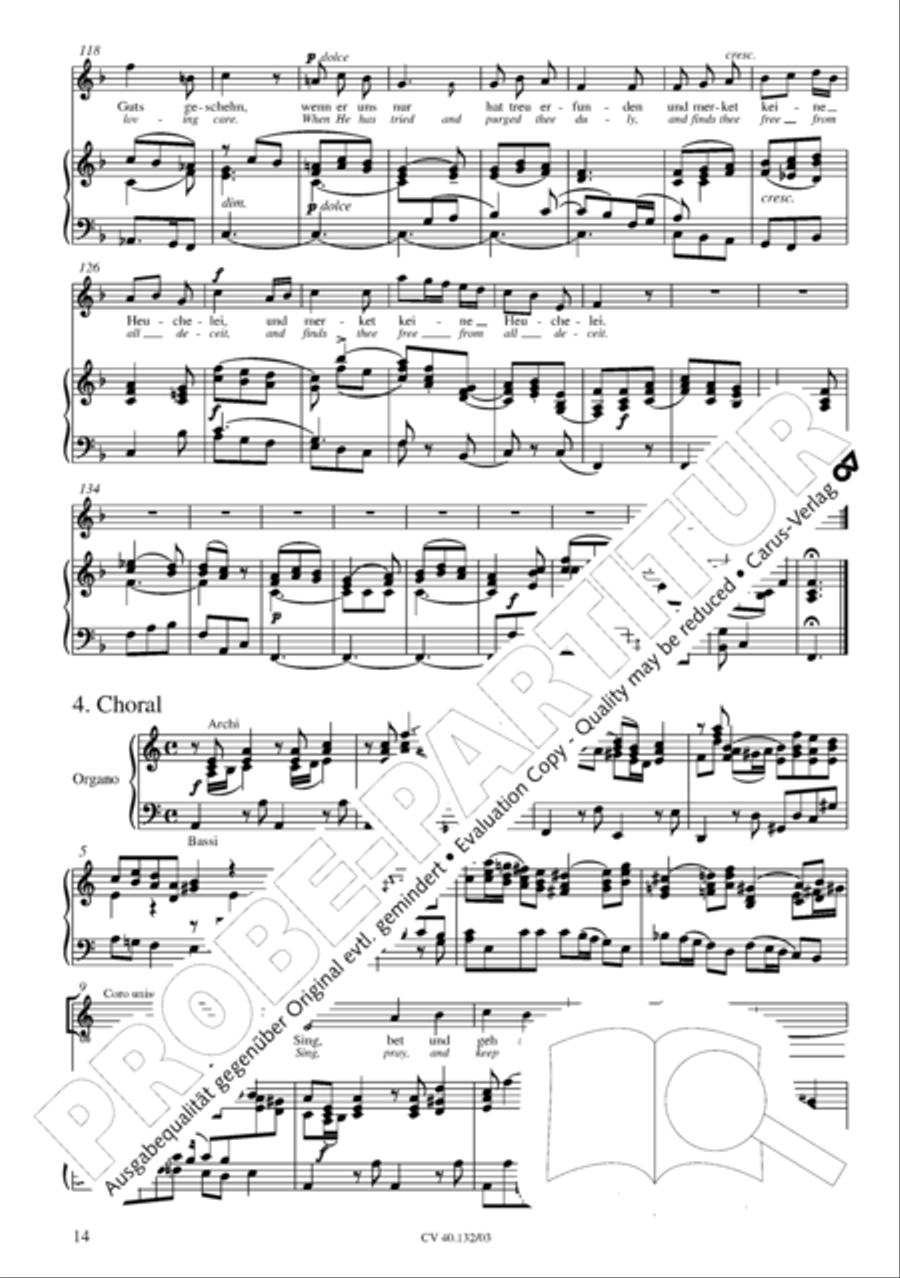 All those who seek God's sov'reign guidance (Wer nur den lieben Gott lasst walten) 4-Part scores gallery preview page 15