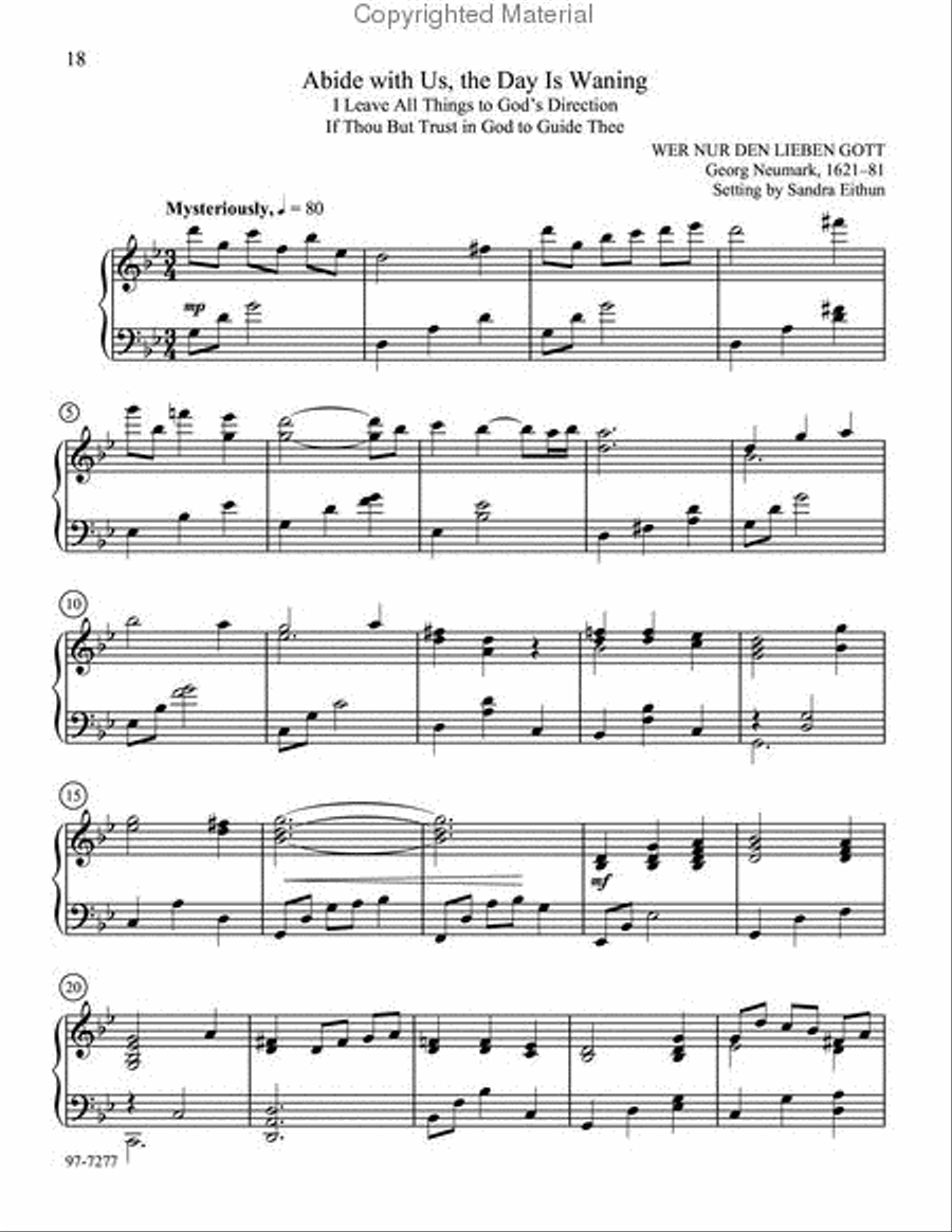Abide with Us Piano Solo scores gallery preview page 7