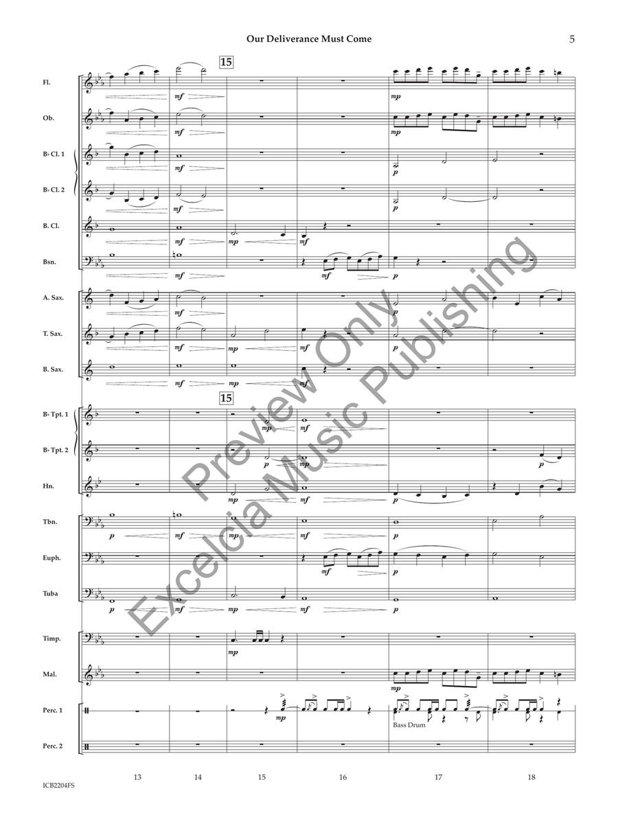 Our Deliverance Must Come (Score) Concert Band scores gallery preview page 6