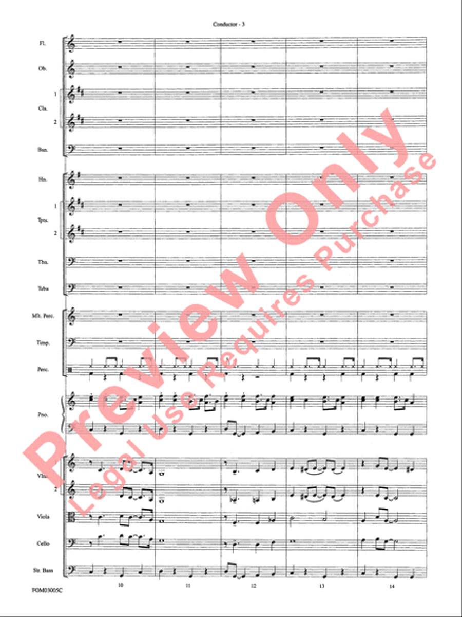 New York, New York, Theme from Full Orchestra scores gallery preview page 5