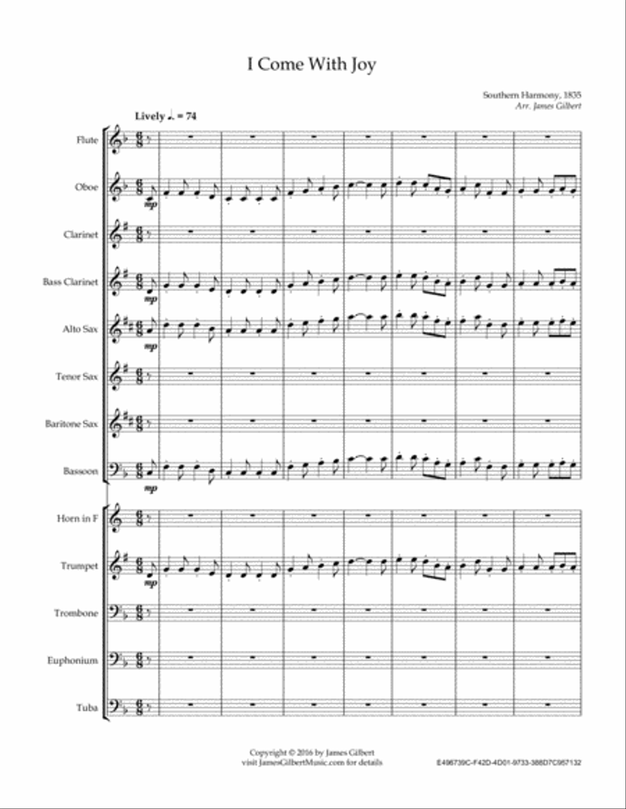 I Come With Joy Concert Band scores gallery preview page 4