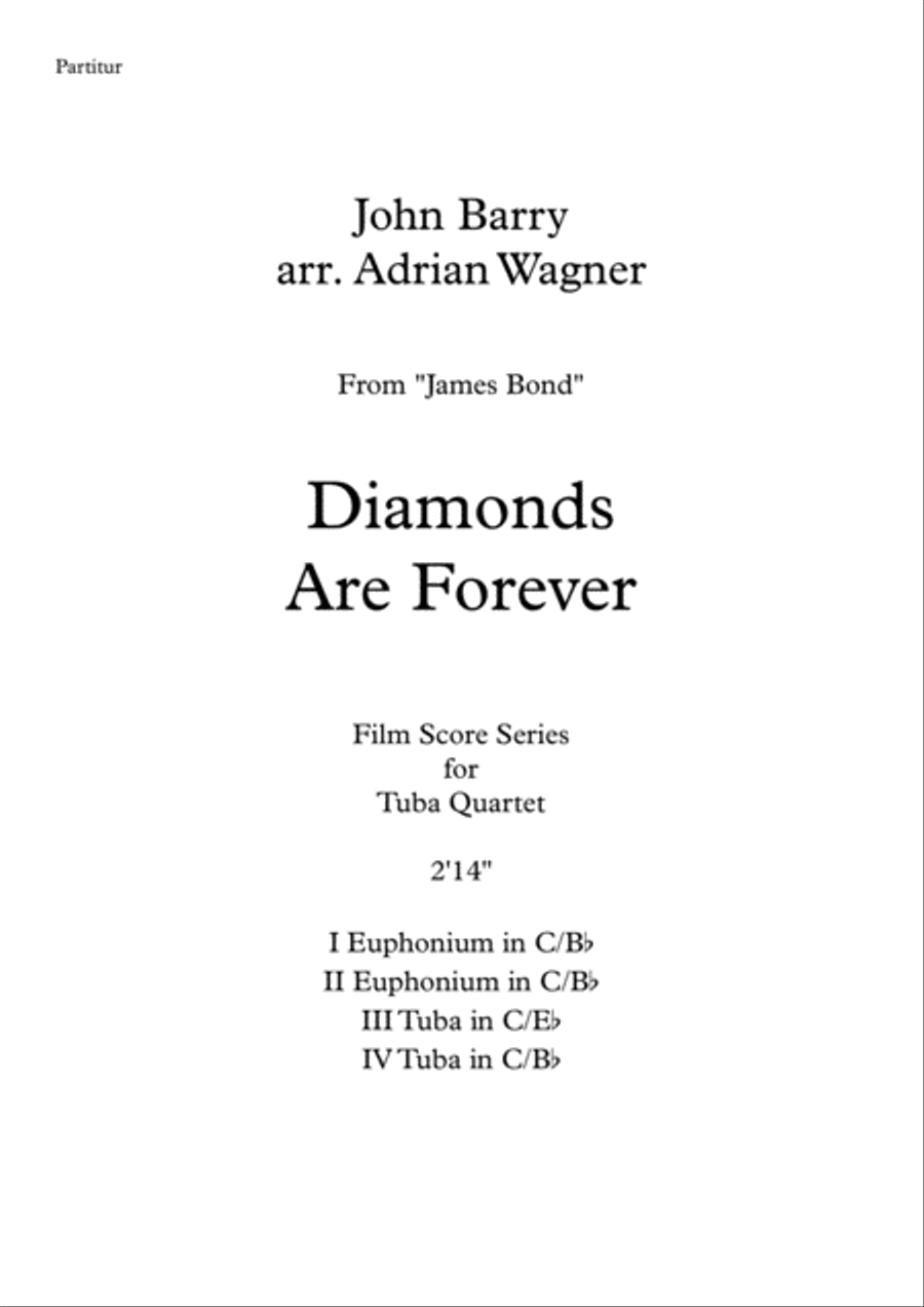 Diamonds Are Forever Diamonds Are Forever Brass Quartet scores gallery preview page 2