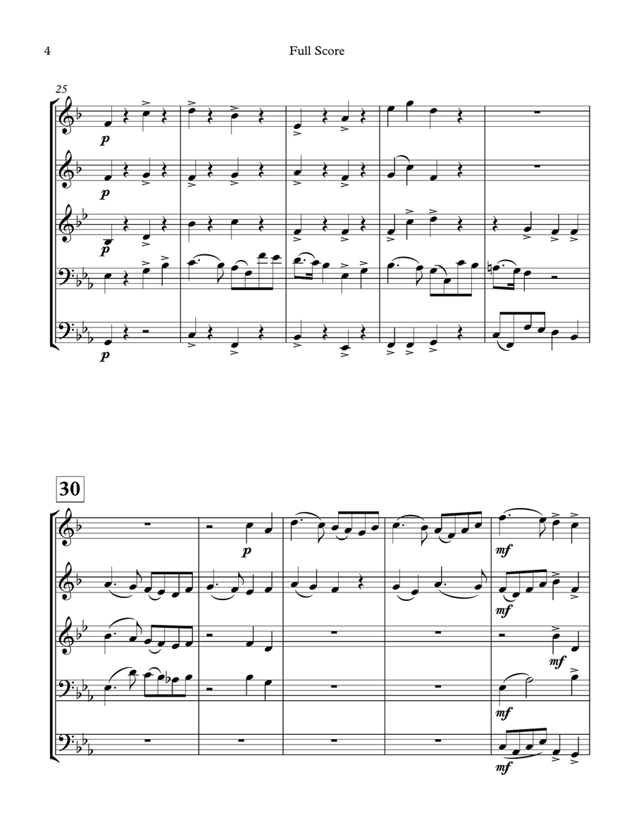 Coronation Anthem #4 - Let Thy Hand Be Strengthened - for brass quintet Brass Quintet scores gallery preview page 4