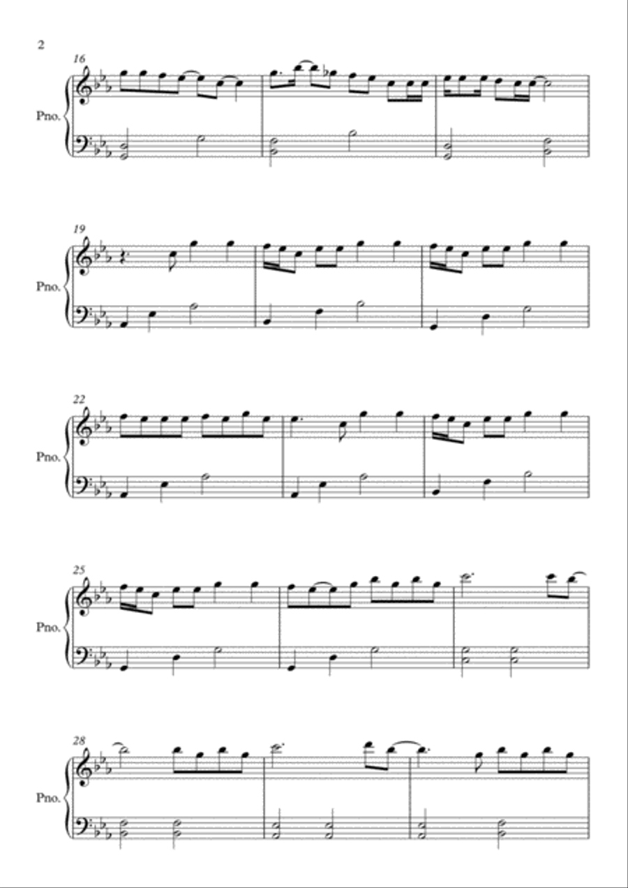 Rolling In The Deep Easy Piano scores gallery preview page 2
