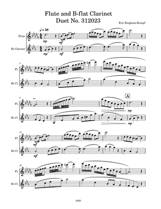 Flute & Clarinet in B-flat Duet No. 312023