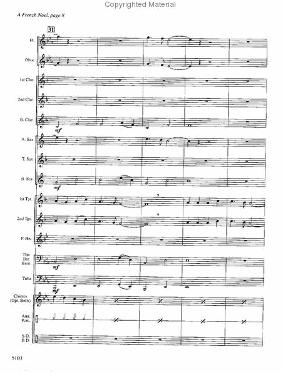 A French Noel Concert Band scores gallery preview page 8