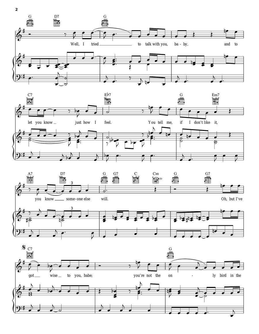 Ask Me No Questions Piano, Vocal, Guitar scores gallery preview page 2