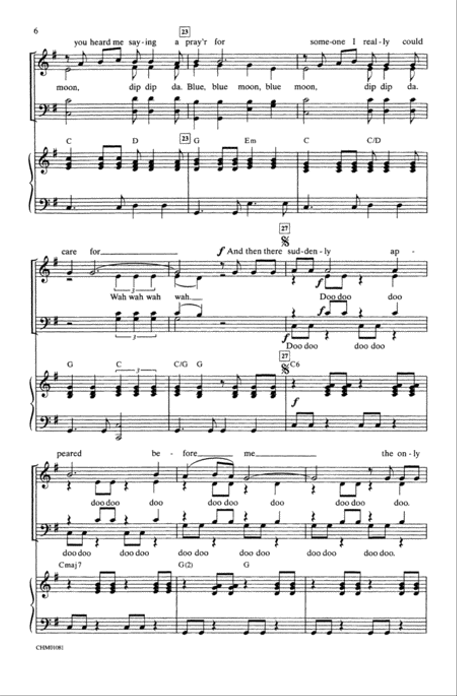 Blue Moon A Cappella scores gallery preview page 4