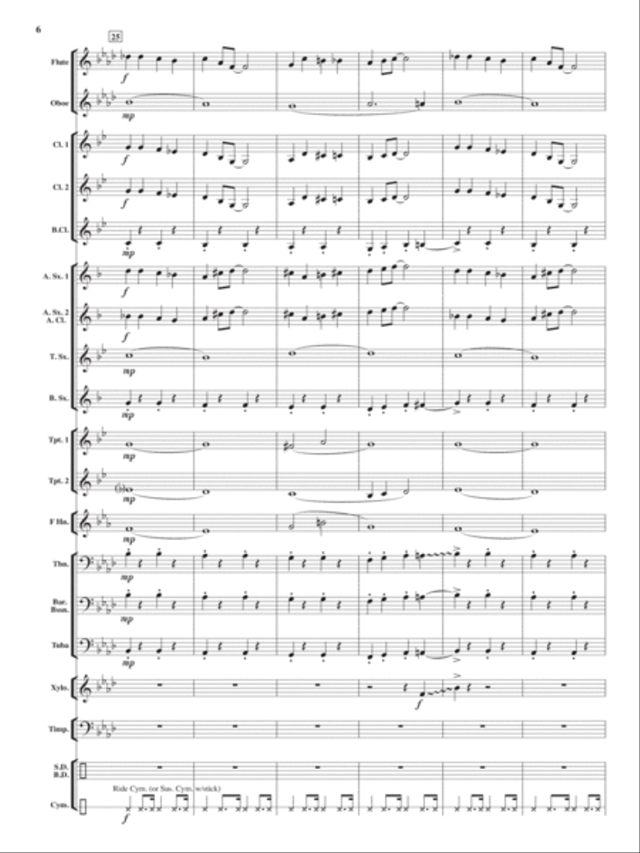 Cool Cat Shuffle Concert Band - Sheet Music page 6