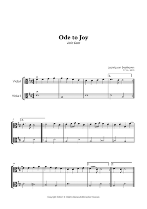 Book cover for Ode to Joy for Easy Viola Duet