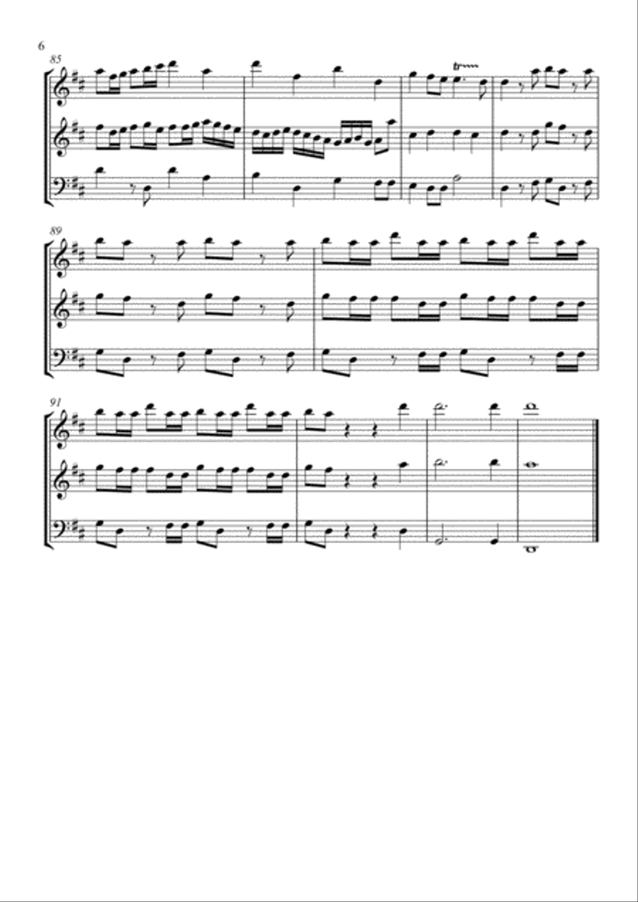 Haendel - Hallelujah (two oboes and bassoon) Woodwind Trio scores gallery preview page 6