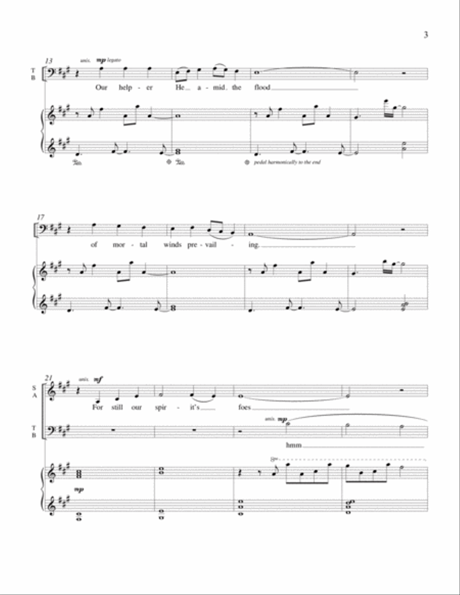 A Mighty Fortress Is Our God (Downloadable Optional Piano Solo Accompaniment) Reformation scores gallery preview page 3