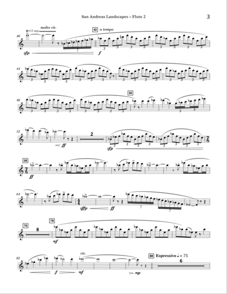 San Andreas Landscapes - Flute 2 Flute scores gallery preview page 2