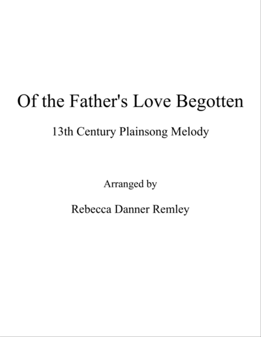 Of the Father's Love Begotten Small Ensemble scores gallery preview page 1