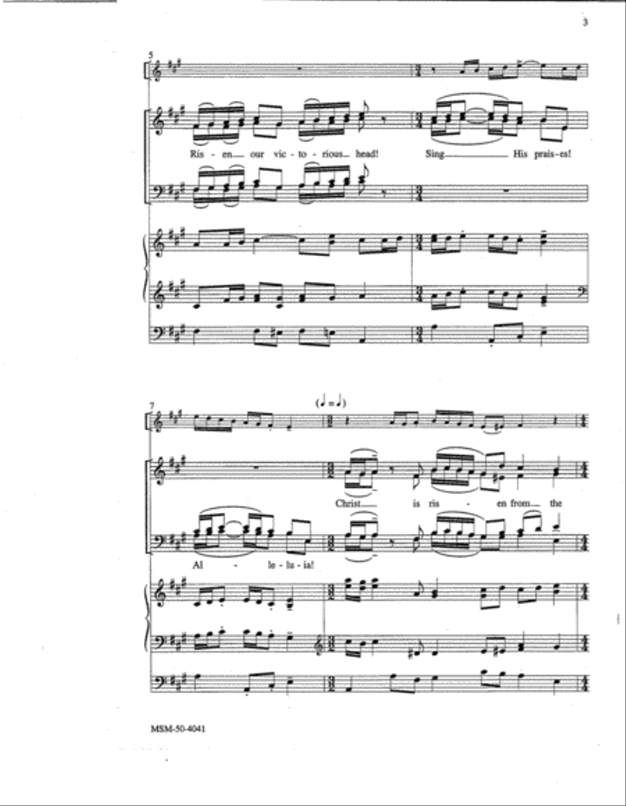 Christ Is Risen! Alleluia! 4-Part scores gallery preview page 3