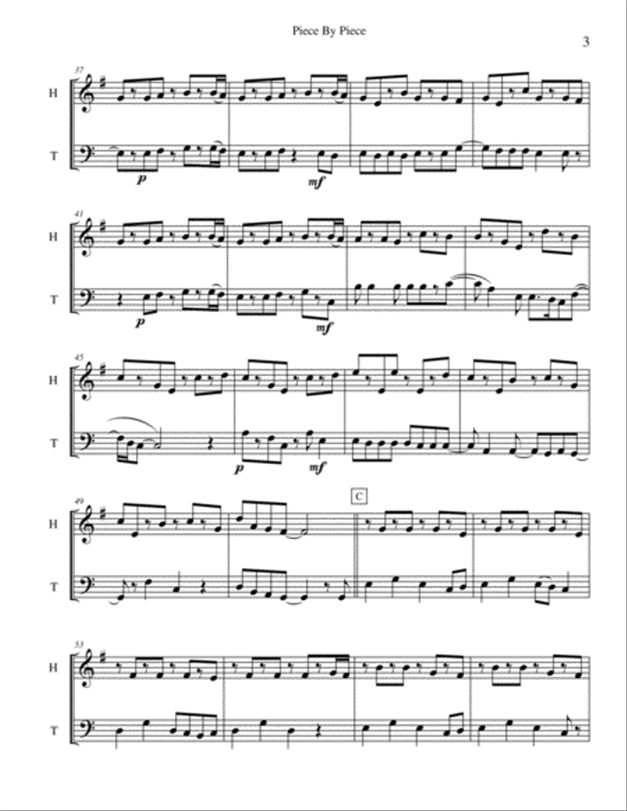 Piece By Piece Brass Duet scores gallery preview page 3