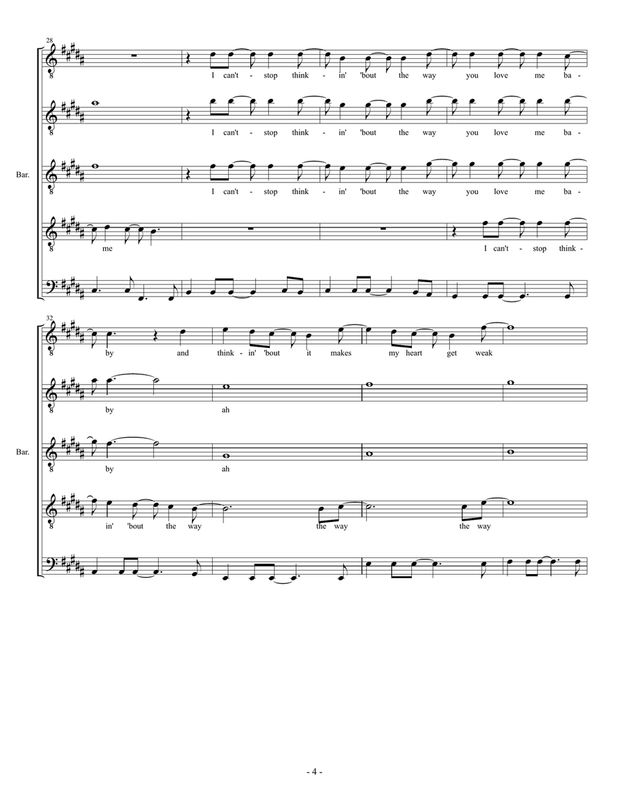 Stop Thinkin' TTBB scores gallery preview page 4