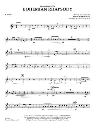 Bohemian Rhapsody (arr. Paul Murtha) - F Horn