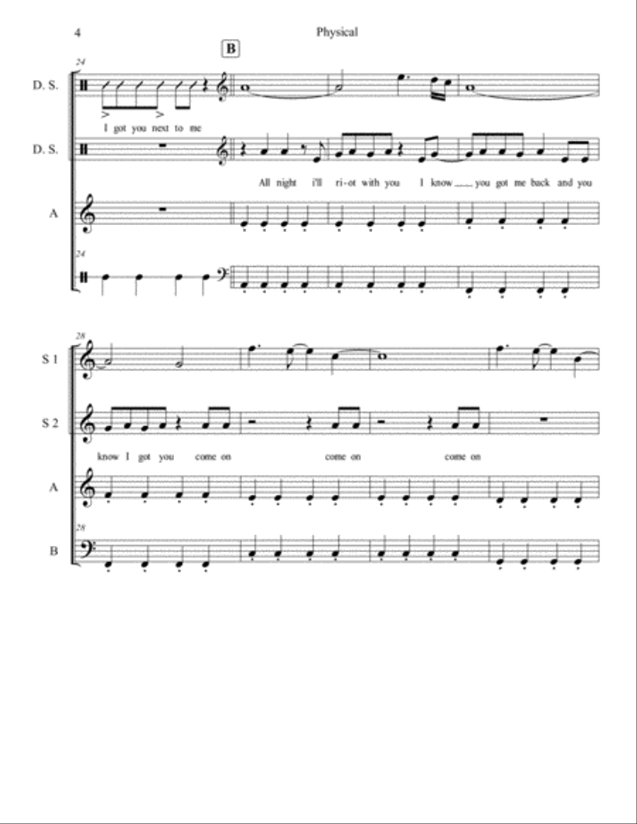 Physical Physical 3-Part scores gallery preview page 4