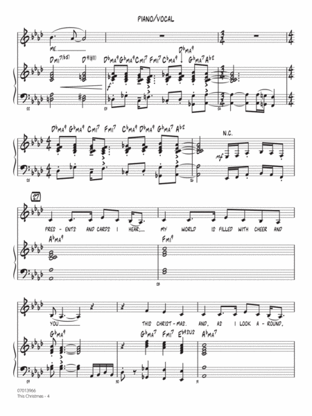This Christmas (Key: Ab) (arr. Mark Taylor) - Piano/Vocal