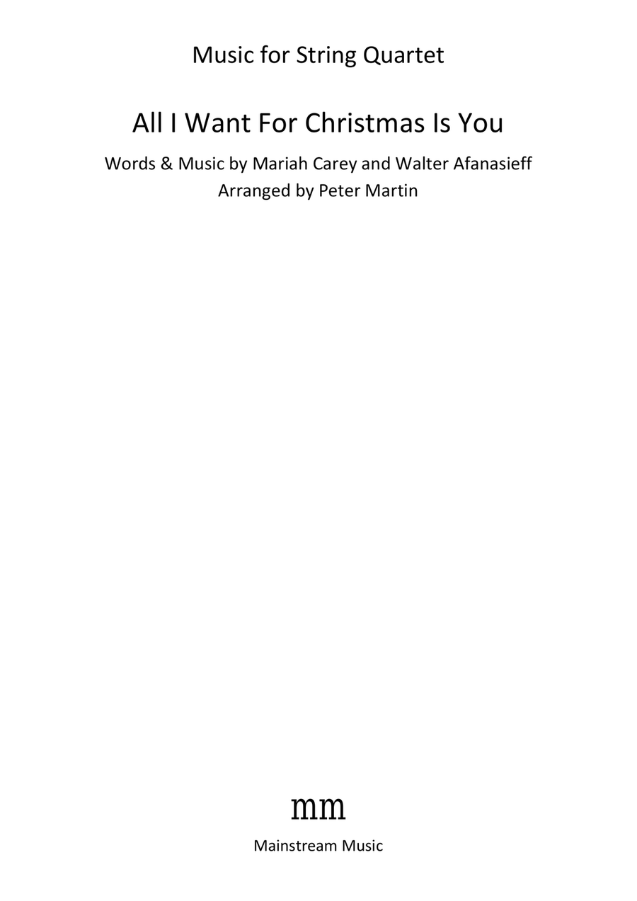All I Want For Christmas Is You String Quartet scores gallery preview page 2