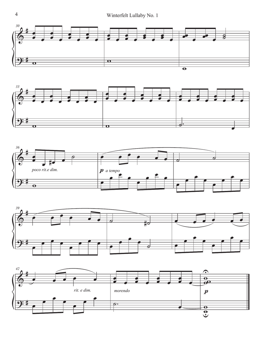 Winterfelt Lullabies Piano Book Piano Solo scores gallery preview page 4