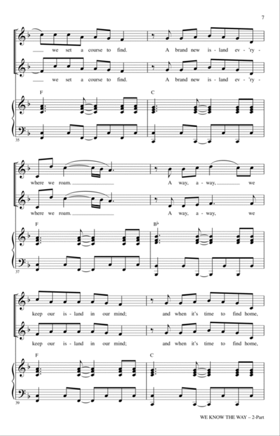 We Know The Way (from Moana) (arr. Roger Emerson) 2-Part scores gallery preview page 6