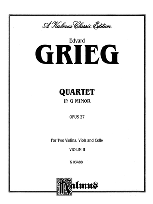 Book cover for Grieg: String Quartet, Op. 27