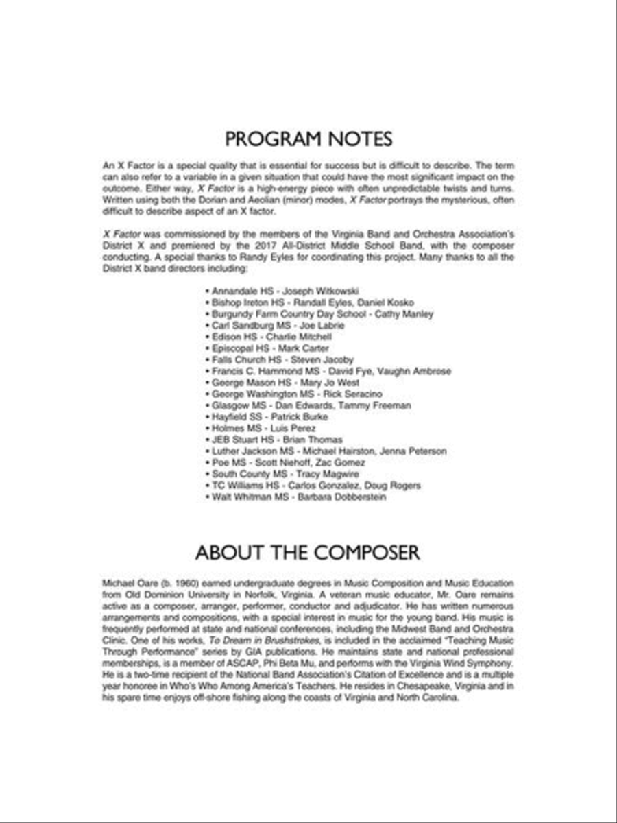 X Factor Concert Band scores gallery preview page 4