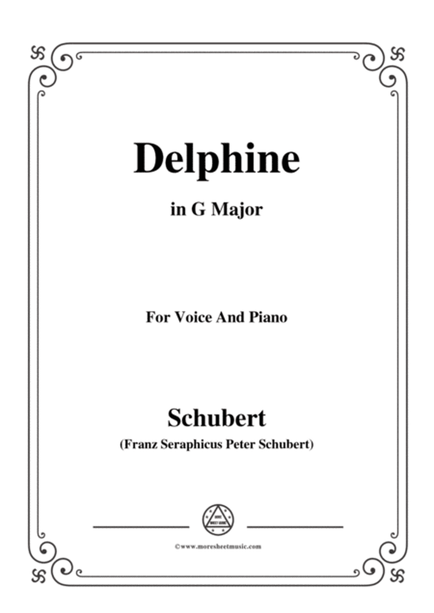 Schubert-Delphine in G Major,for voice and piano image number null