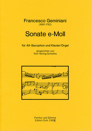Sonate e-Moll (für Alt-Saxophon und Klavier (Orgel))