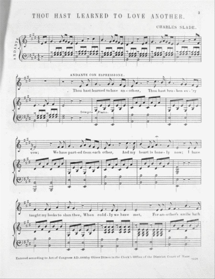 Thou Hast Learned to Love Another, or, Farewell Farewell Forever Voice scores gallery preview page 2