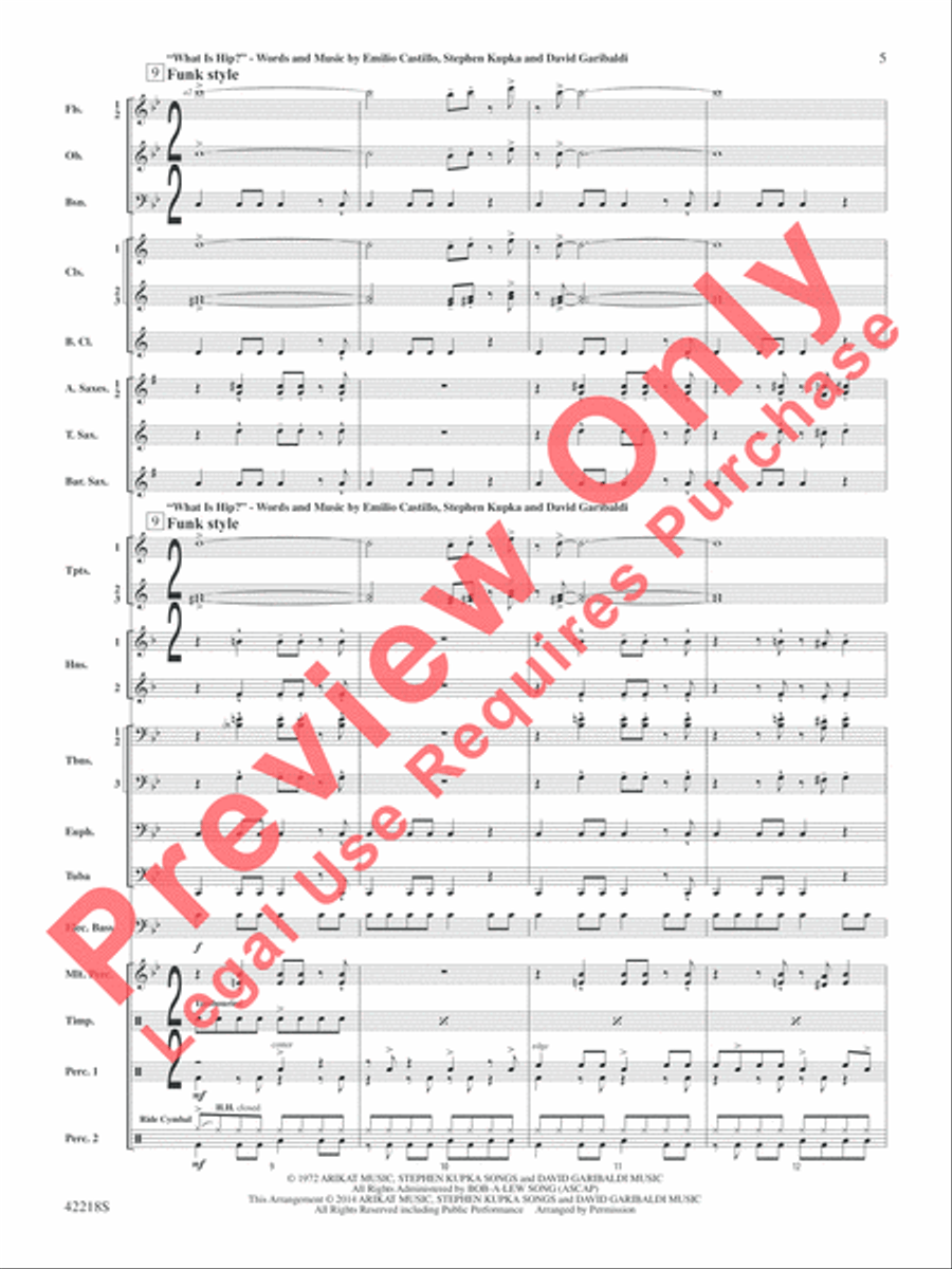 Tower of Power Greatest Hits Concert Band scores gallery preview page 6