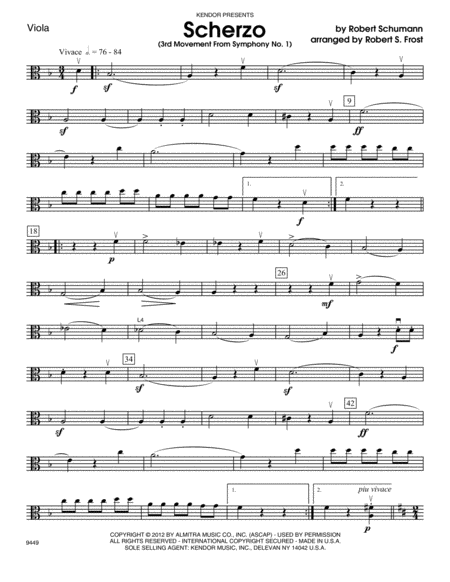 Scherzo (3rd Movement From Symphony No. 1) - Viola