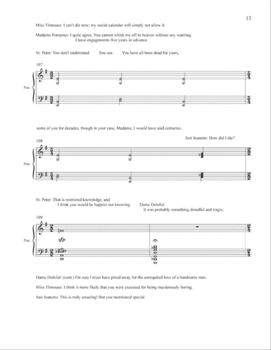 You Are Not Dying, Madame from Too Many Sopranos Voice Solo scores gallery preview page 3