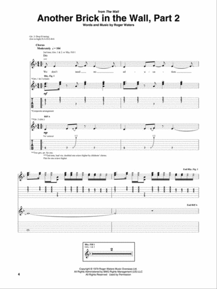 Pink Floyd – Guitar Anthology Electric Guitar scores gallery preview page 3