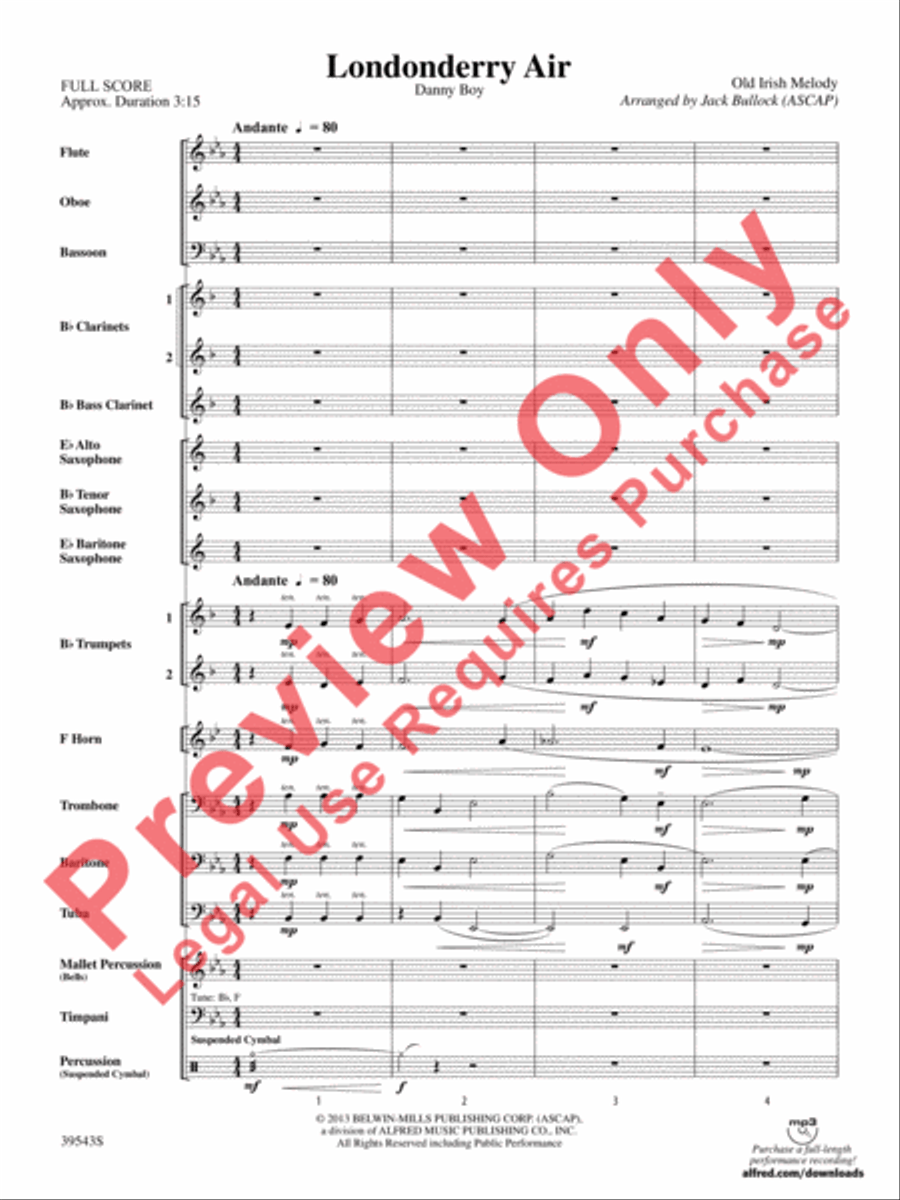 Londonderry Air Londonderry Air Concert Band scores gallery preview page 3